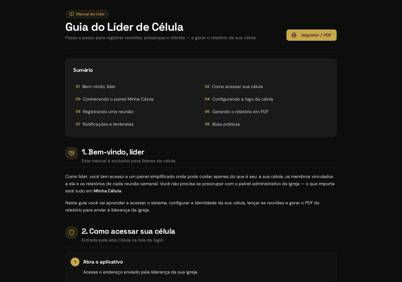 Manual do líder de célula