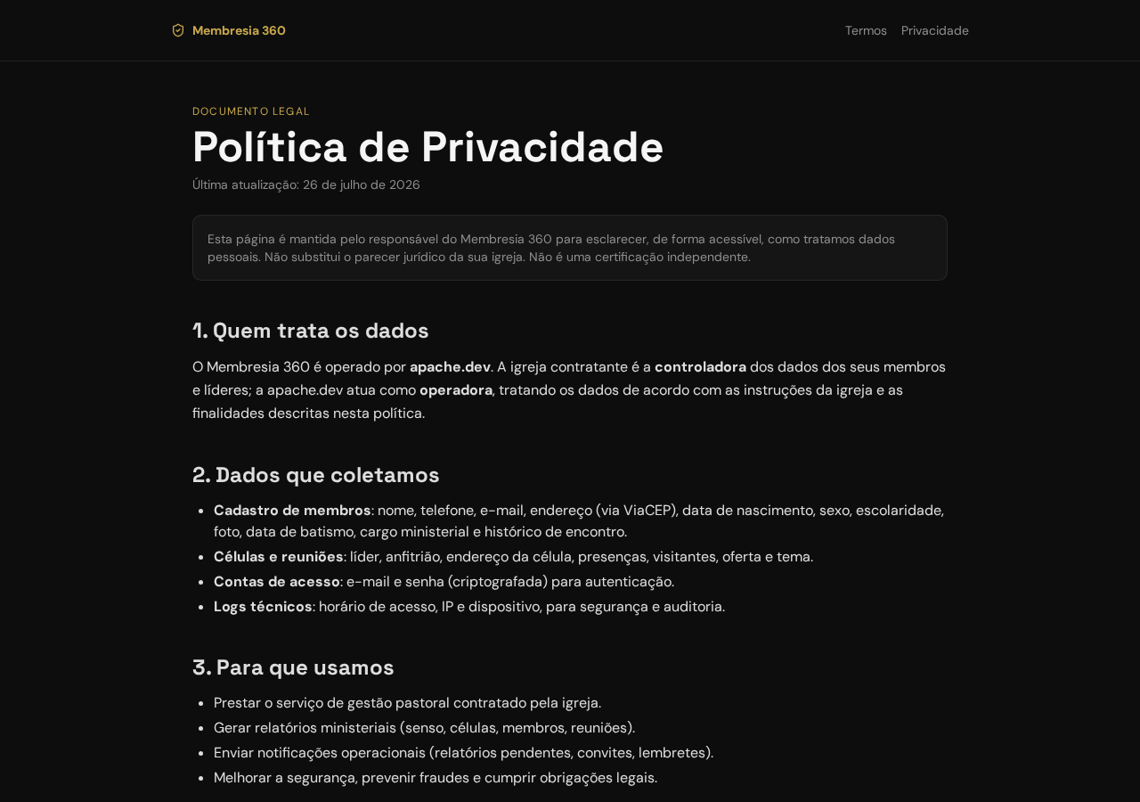 Política de privacidade