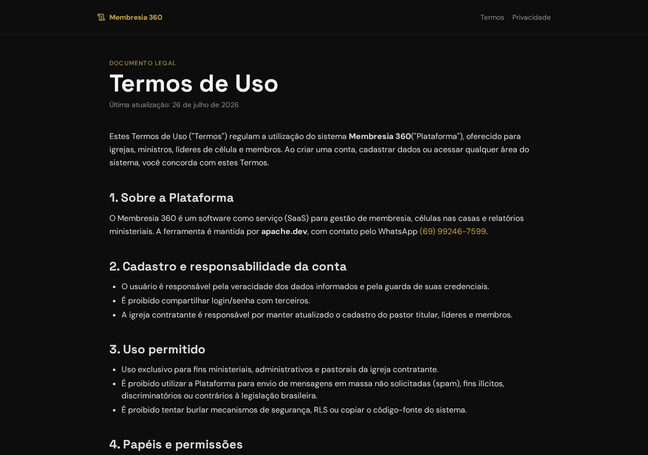 Termos de uso